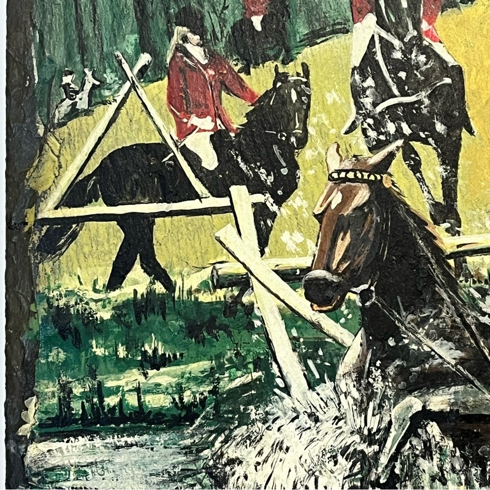 Original Equestrian Art Painted on Slate - Picture 4 of 12